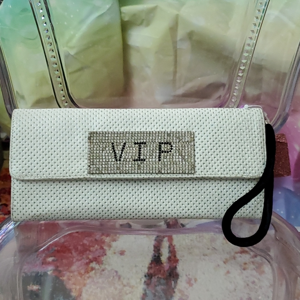 New VIP Crystal Leather Clutch with "Velvet Rope"
